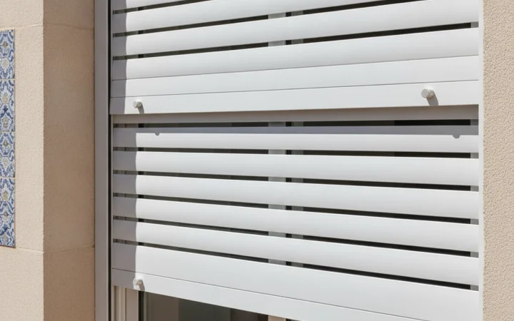 Persiana de aluminio reparada en una vivienda de Granollers