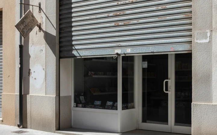 Cierre metálico de comercio reparado en Granollers